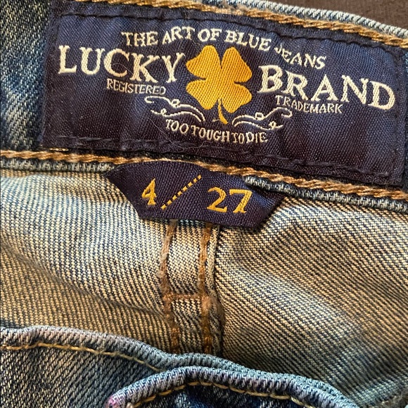 Lucky Brand Sweet Crop Jeans W/ Cuff Embroidery - Picture 2 of 6